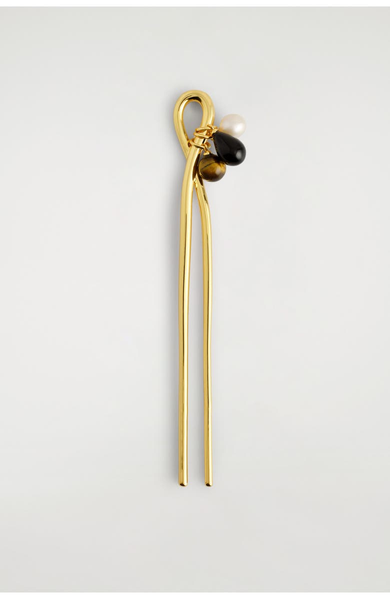 COS Charm-Detail Hair Pin, Alternate, color, Gold