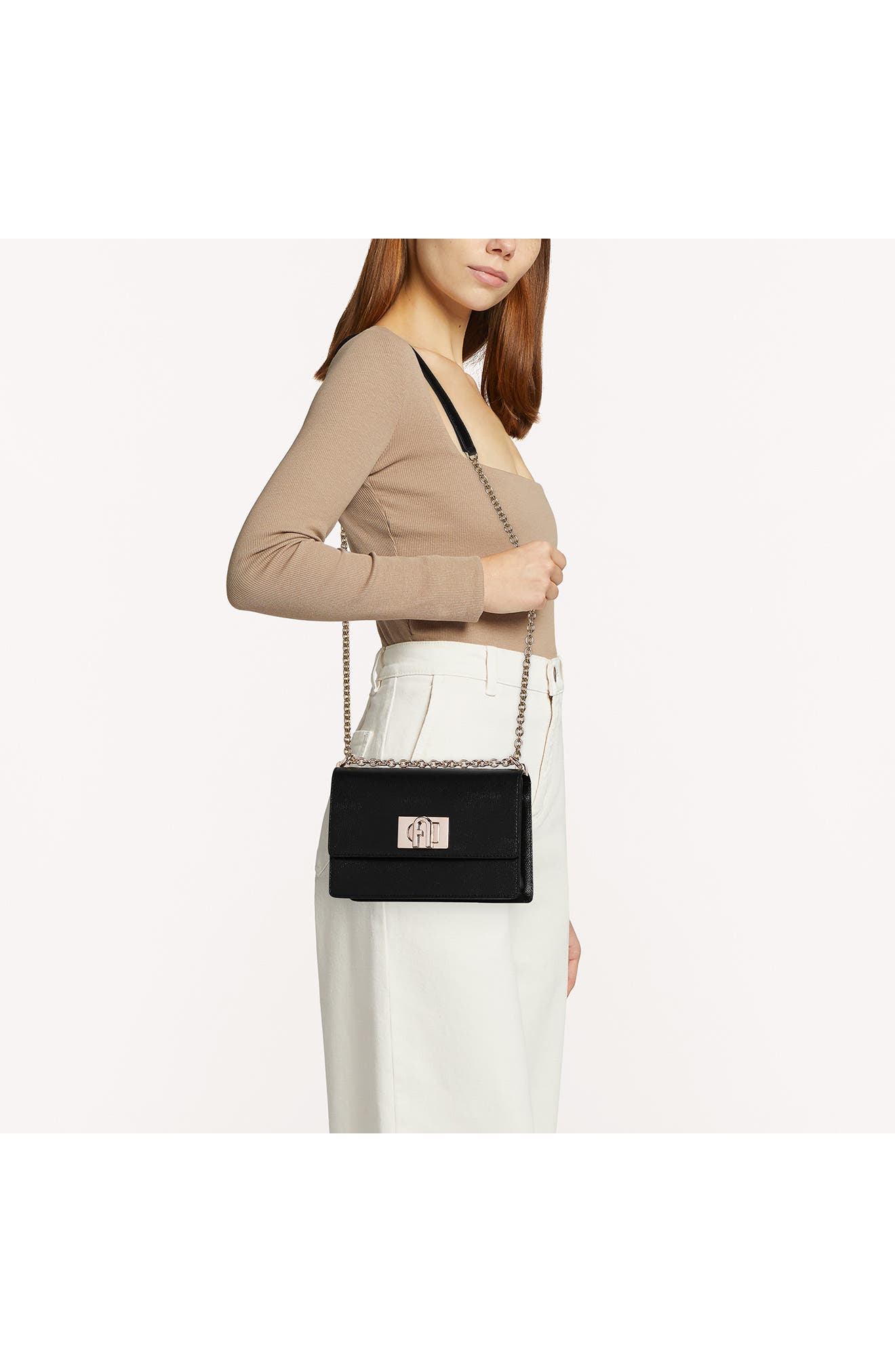 Furla 1927 Mini Leather Crossbody Bag, Alternate, color, 
