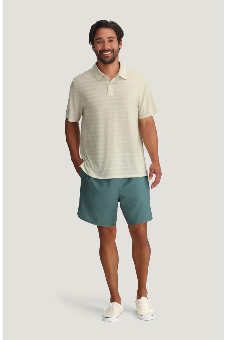 Elevate Polo, Alternate, color, DASH STRIPE BIRCH