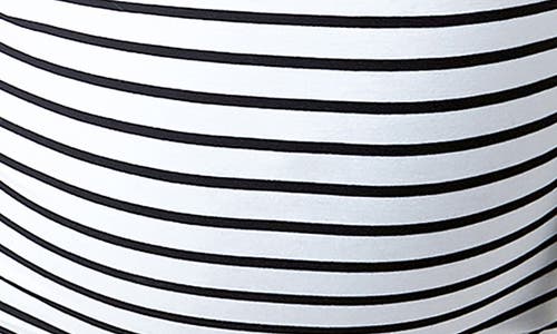 Nom Maternity Liv Jersey Long-sleeve Top In White/black Stripe