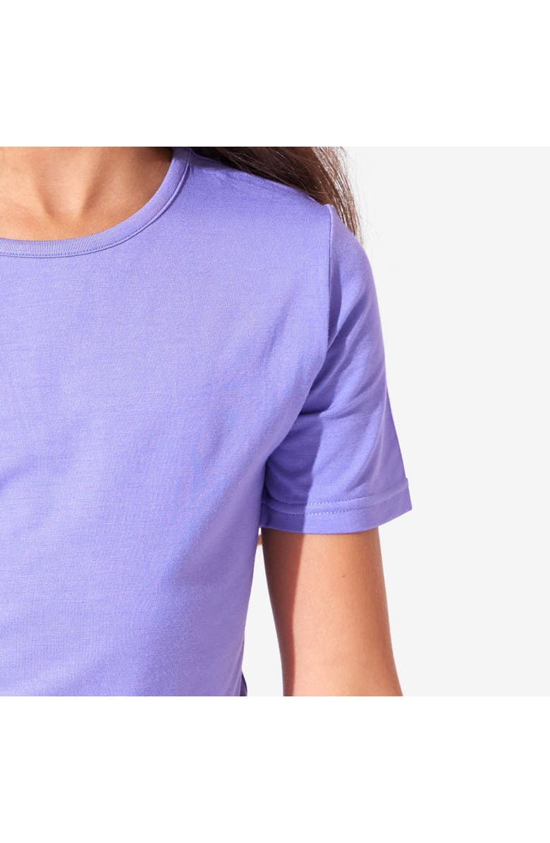 Bellabu Bear Poppin Purple Kids 2-Piece Short Sleeve & Shorts Pajama Set, Alternate, color, Poppin Purple