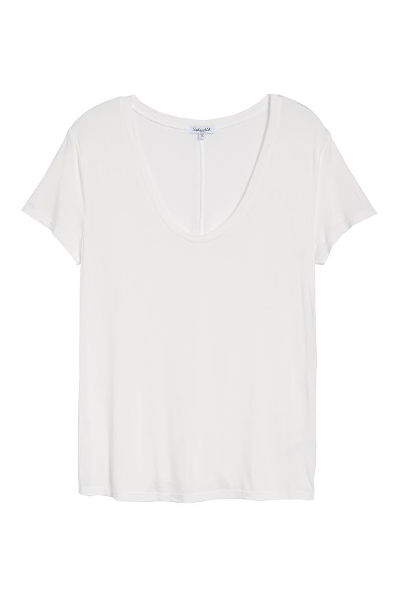 Sloane Scoop Tee, Alternate, color, WHITE