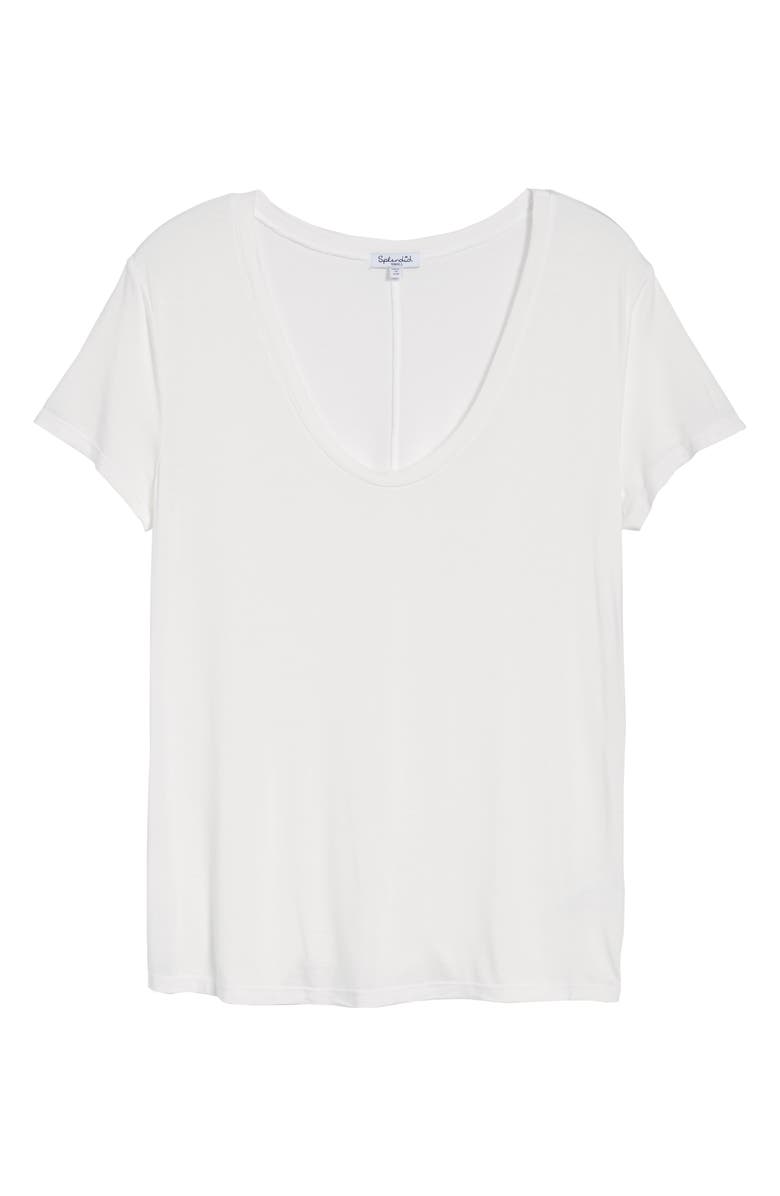 Splendid Sloane Scoop Tee, Alternate, color, White