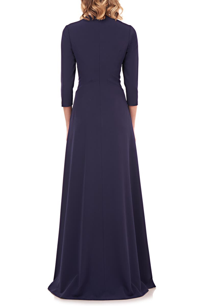 Kay Unger Hannah Stretch Crepe A-Line Gown, Alternate, color,
