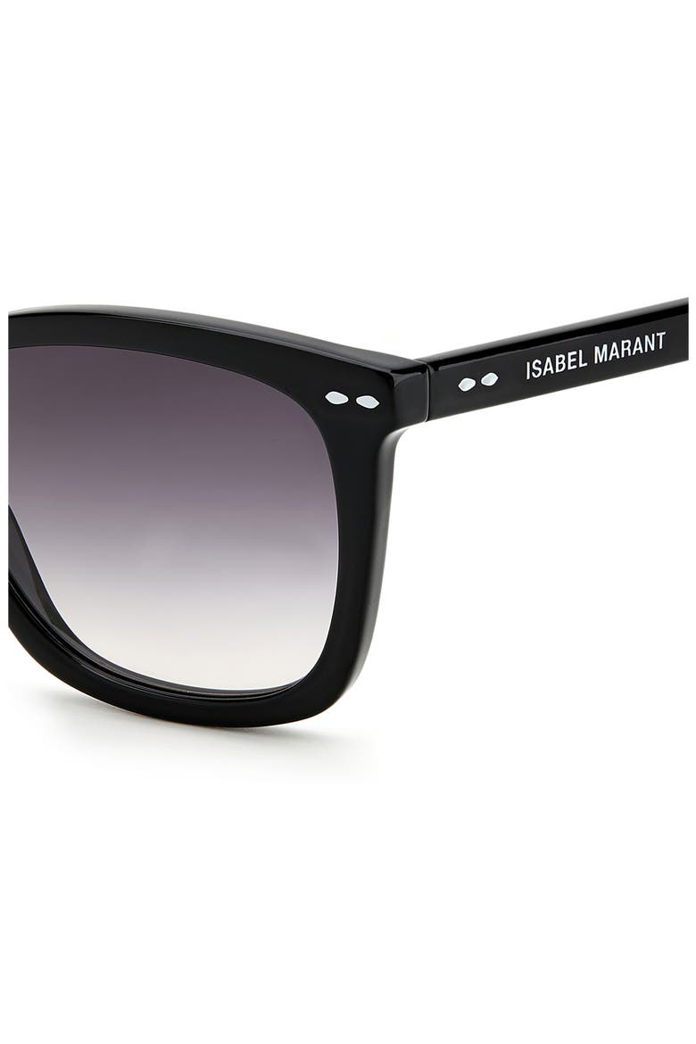 55mm Rectangular Sunglasses, Alternate, color, BLACK/ GREY SHADED
