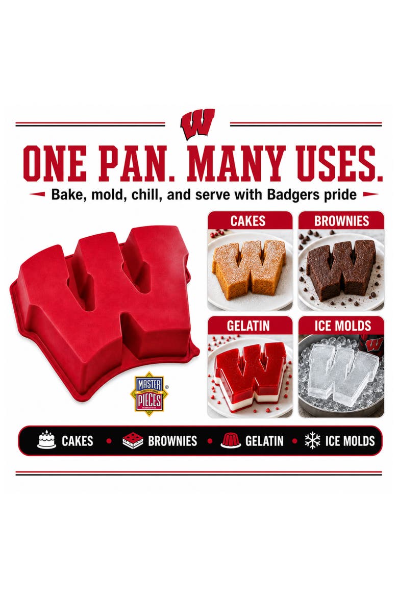 Wisconsin Badgers Cake Pan, Alternate, color, Multicolor
