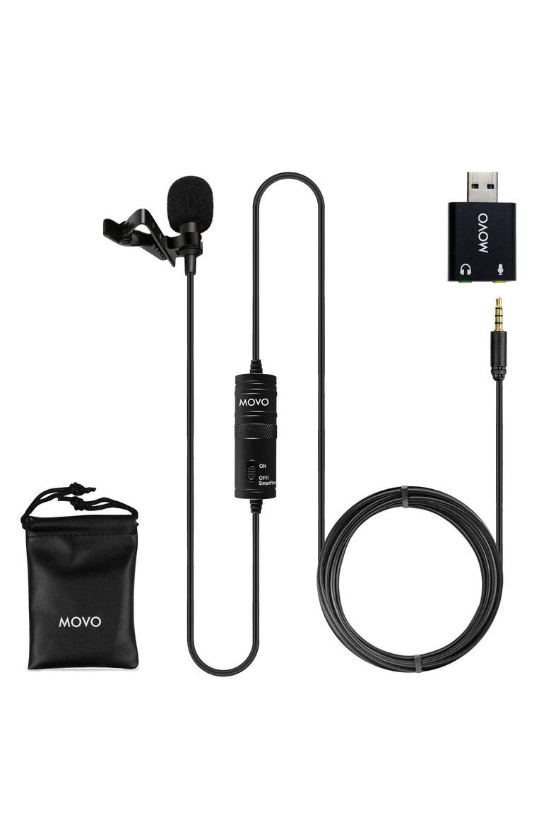 Universal USB Computer Microphone with USB Adapter Compatible with Laptop, PC and Mac, Smartphones, Cameras, Main, color, Black