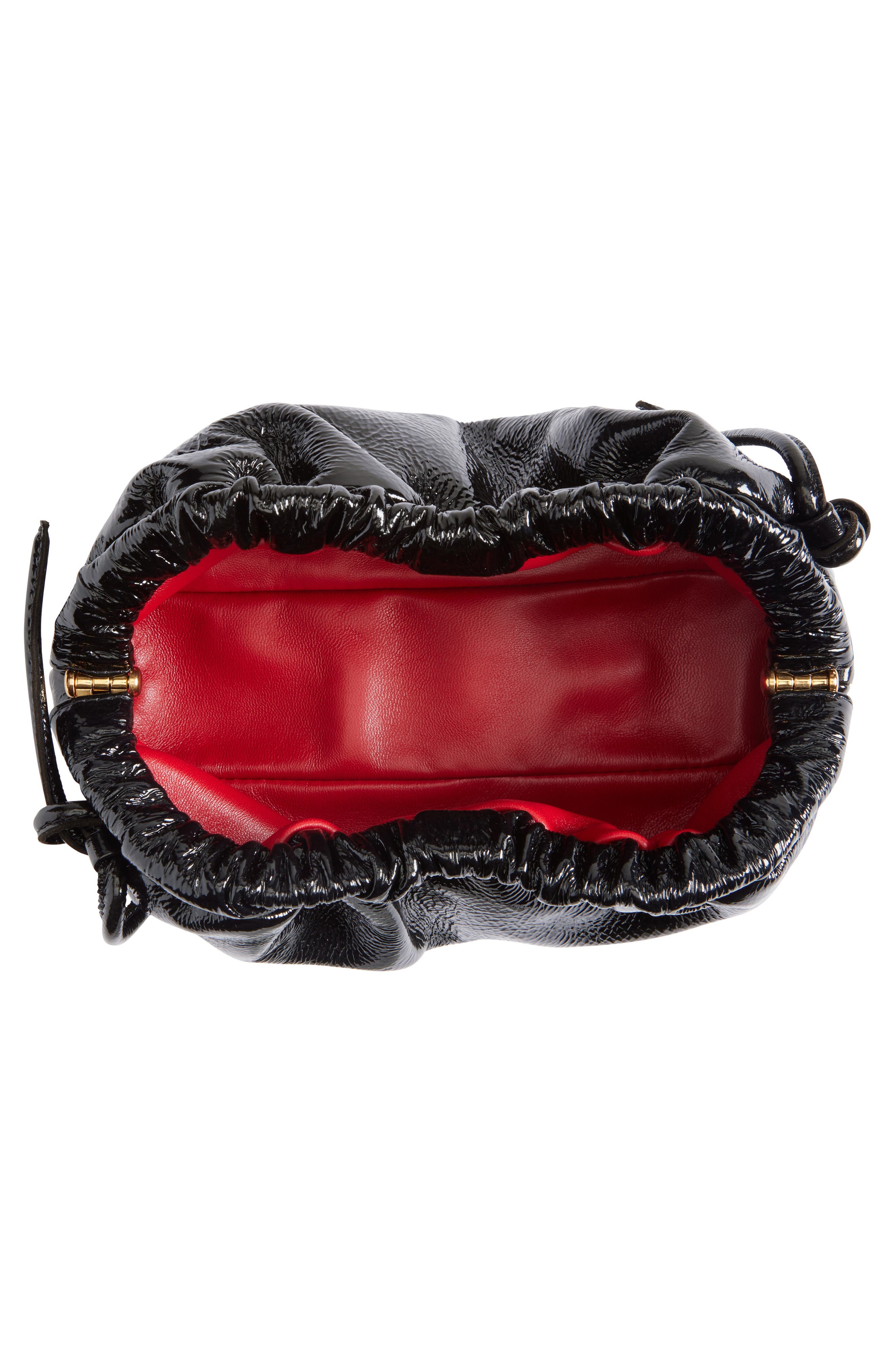 Mansur Gavriel Mini Cloud Leather Clutch, Alternate, color, Black Flamma