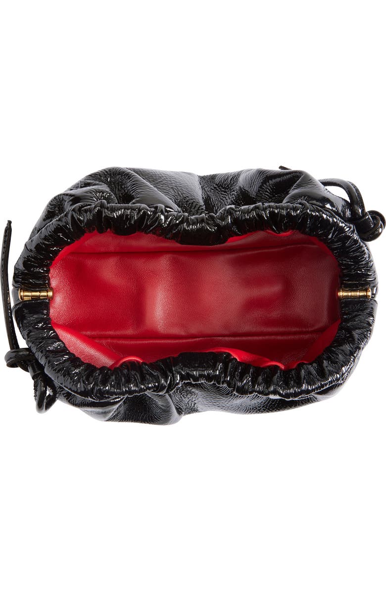 Mansur Gavriel Mini Cloud Leather Clutch, Alternate, color, Black Flamma