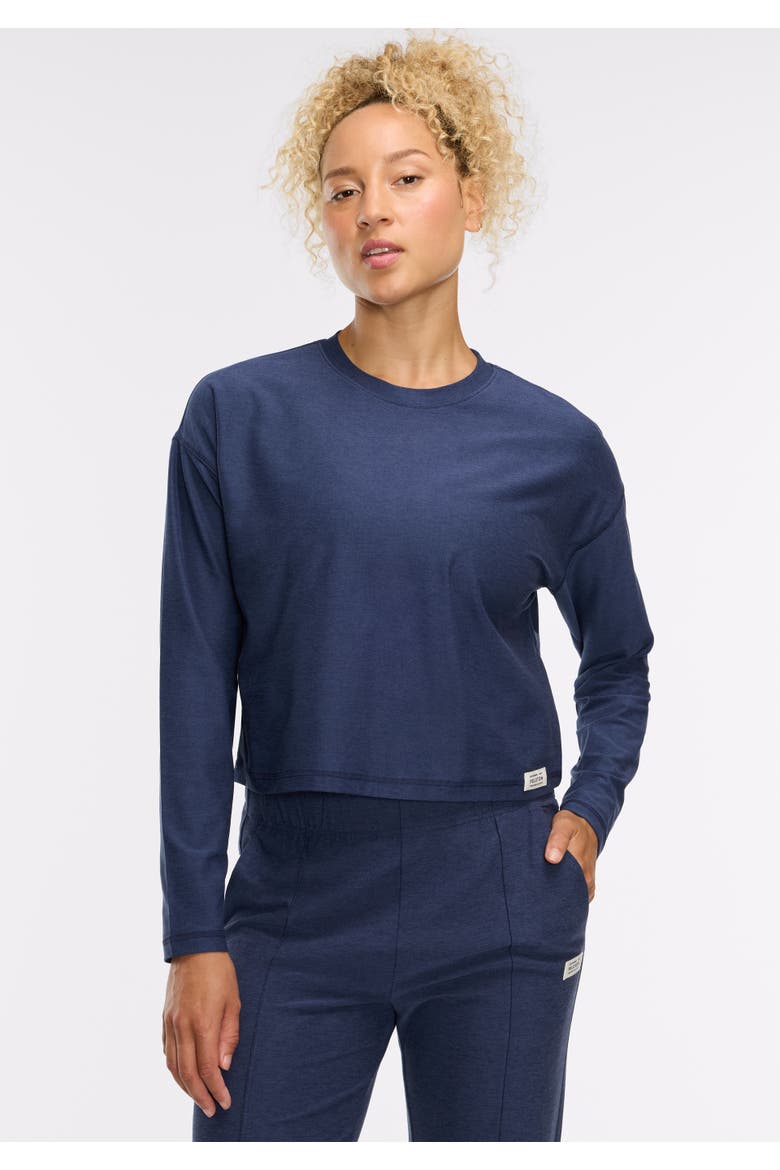 Dreamblend Crewneck Long Sleeve, Main, color, Navy Blue