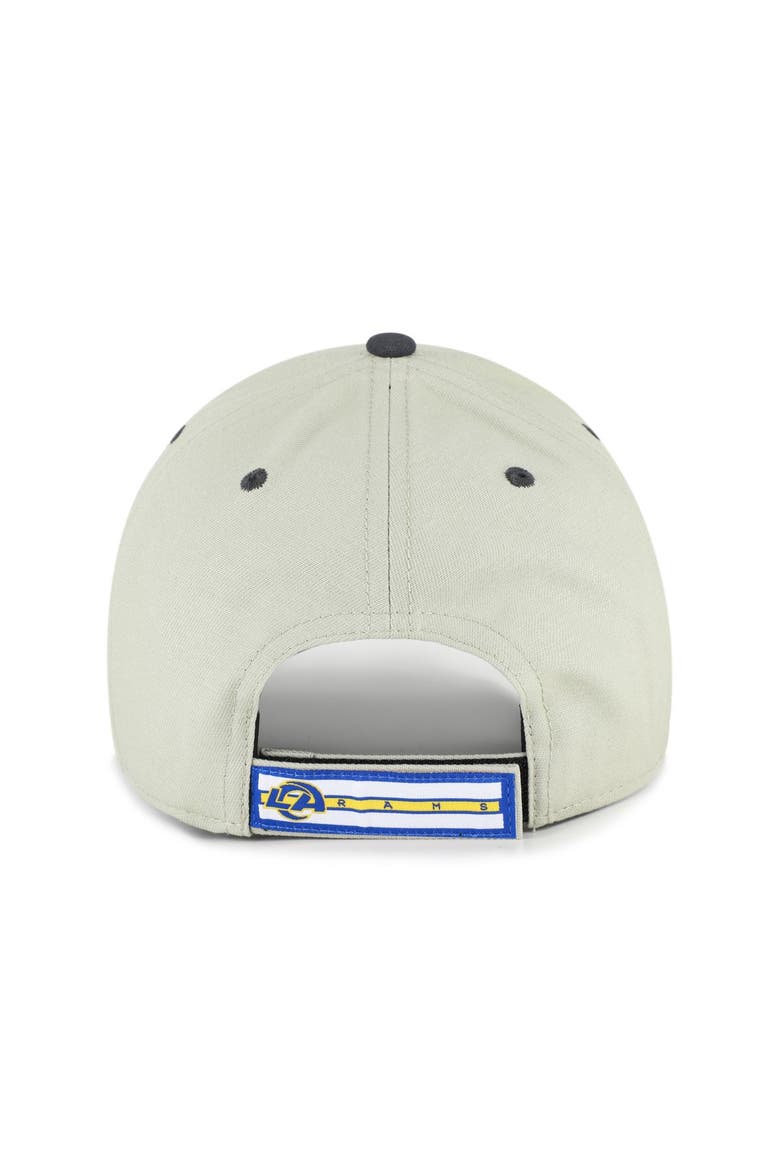 Men's '47  Gray/Black Los Angeles Rams Half Block Text MVP Adjustable Hat, Alternate, color, Gray