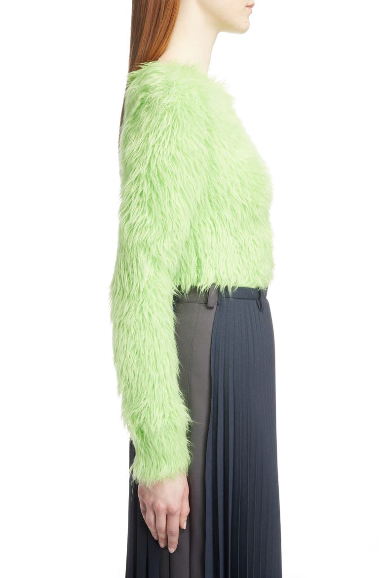 Teddy Texture Sweater, Alternate, color, 3520-ACID GREEN