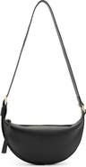 AllSaints Half Moon Leather Crossbody Bag