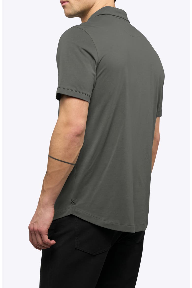 Trim Fit Cotton Blend Polo, Alternate, color, CASTOR GREY