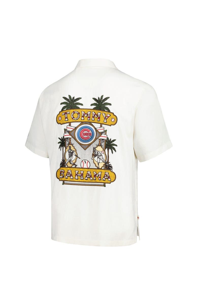 Tommy Bahama Men's Tommy Bahama White Chicago Cubs Pitcher's Paradiso Button-Up Camp Shirt, Alternate, color, White