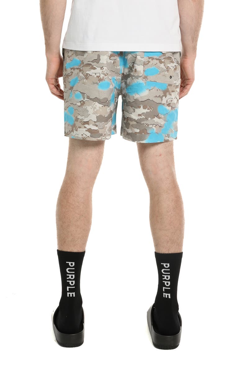 PURPLE BRAND All Around Water Repellent Performance Shorts, Alternate, color, White