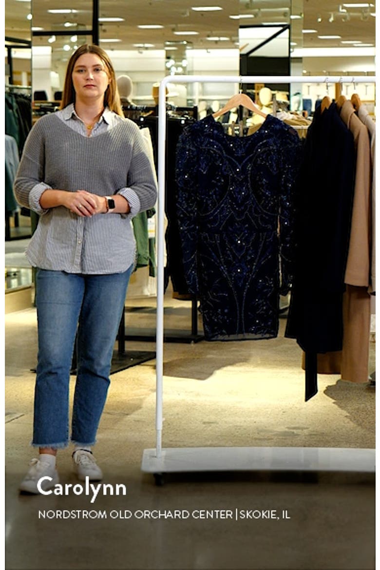 Hazel Beaded Long Sleeve Minidress video