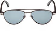 TOM FORD Anthony 02 55mm Pilot Sunglasses