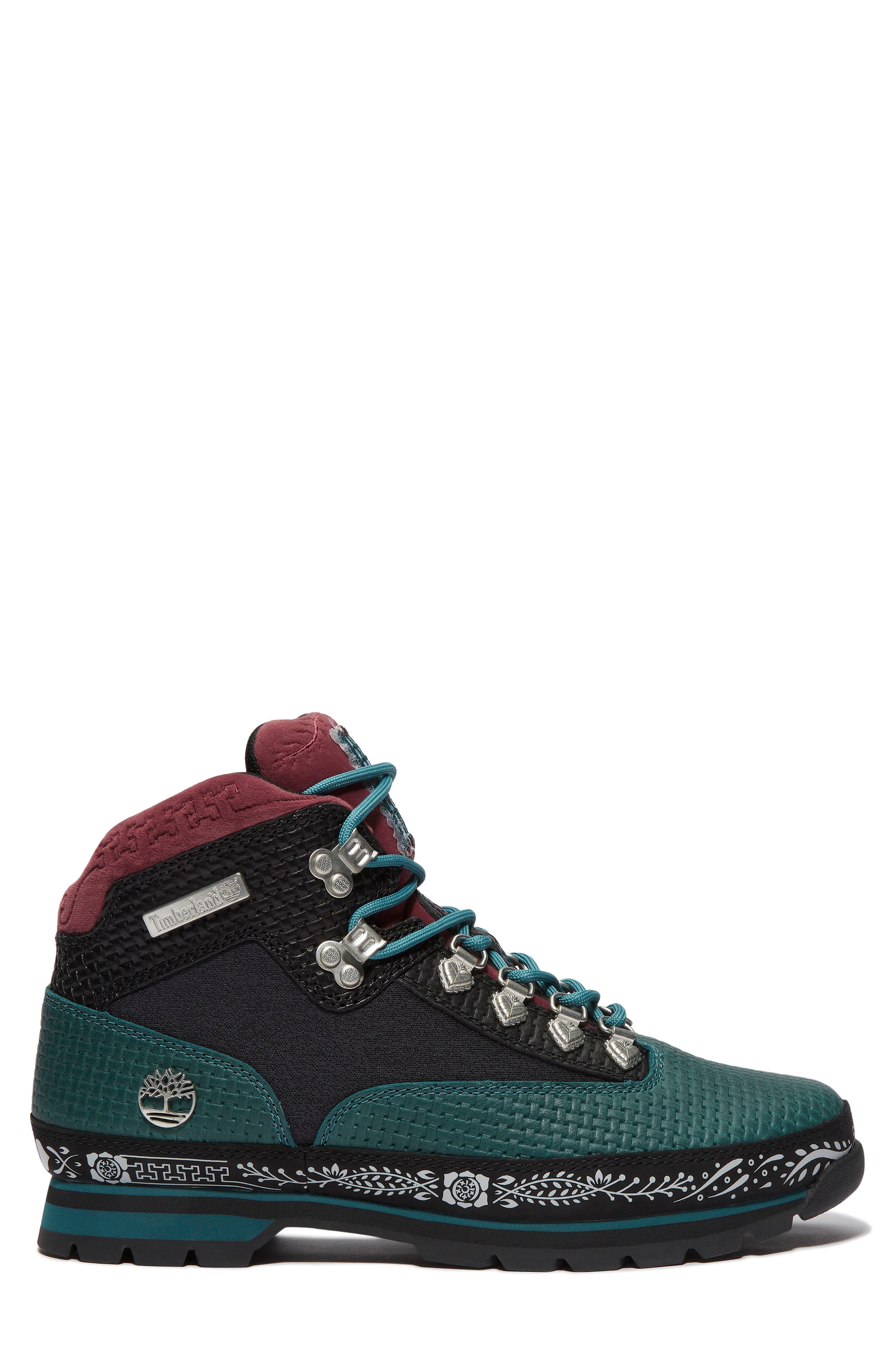 Timberland Euro Hiker Mid Hiking Boot, Alternate, color, Teal Full Grain
