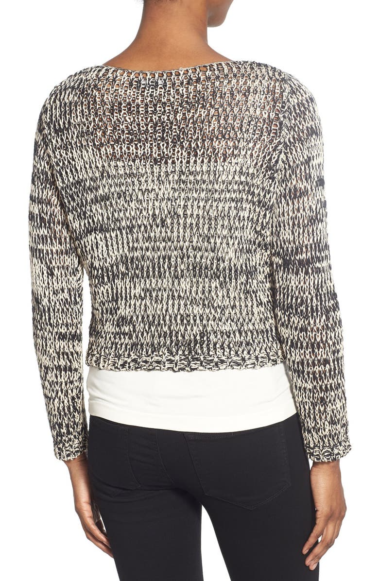 Eileen Fisher Open Stitch Bateau Neck Crop Top, Alternate, color, 