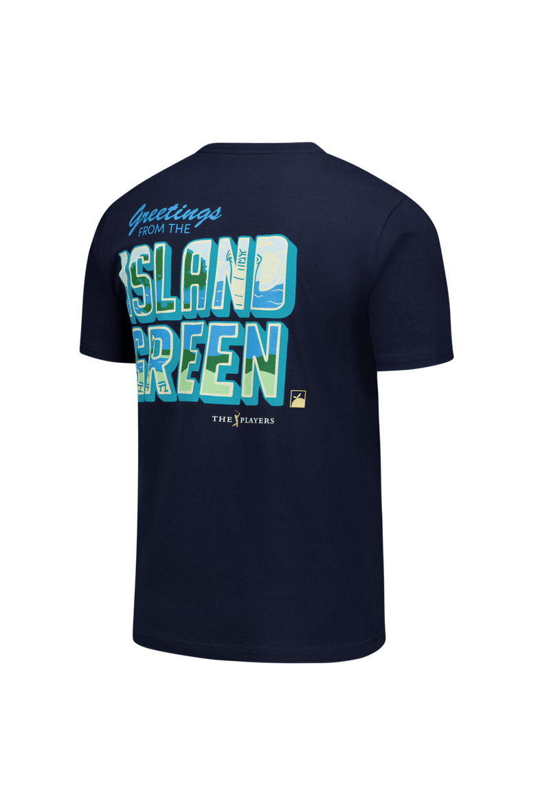 Unisex Flomotion Navy THE PLAYERS Greetings from the Island Green T-Shirt, Alternate, color, Navy