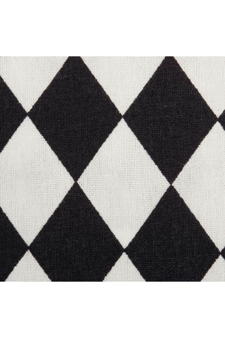 Harlequin Print Table Runner Black/ Cream, Alternate, color, Harlequin Print