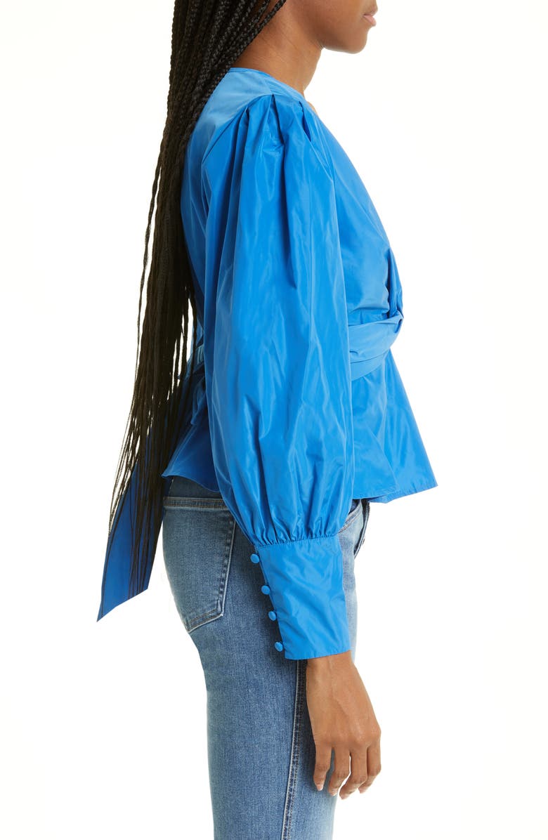Long Sleeve Button Front Crop Top