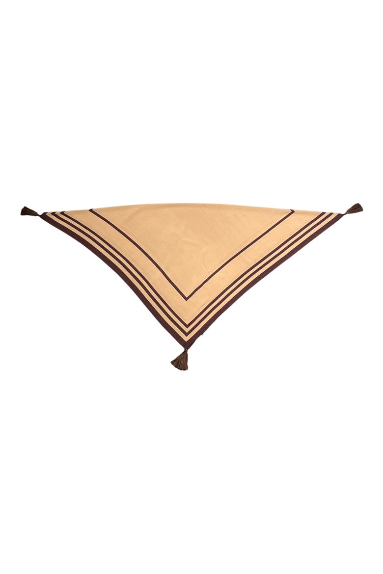 Tassel Corner Scarf, Main, color, TAN