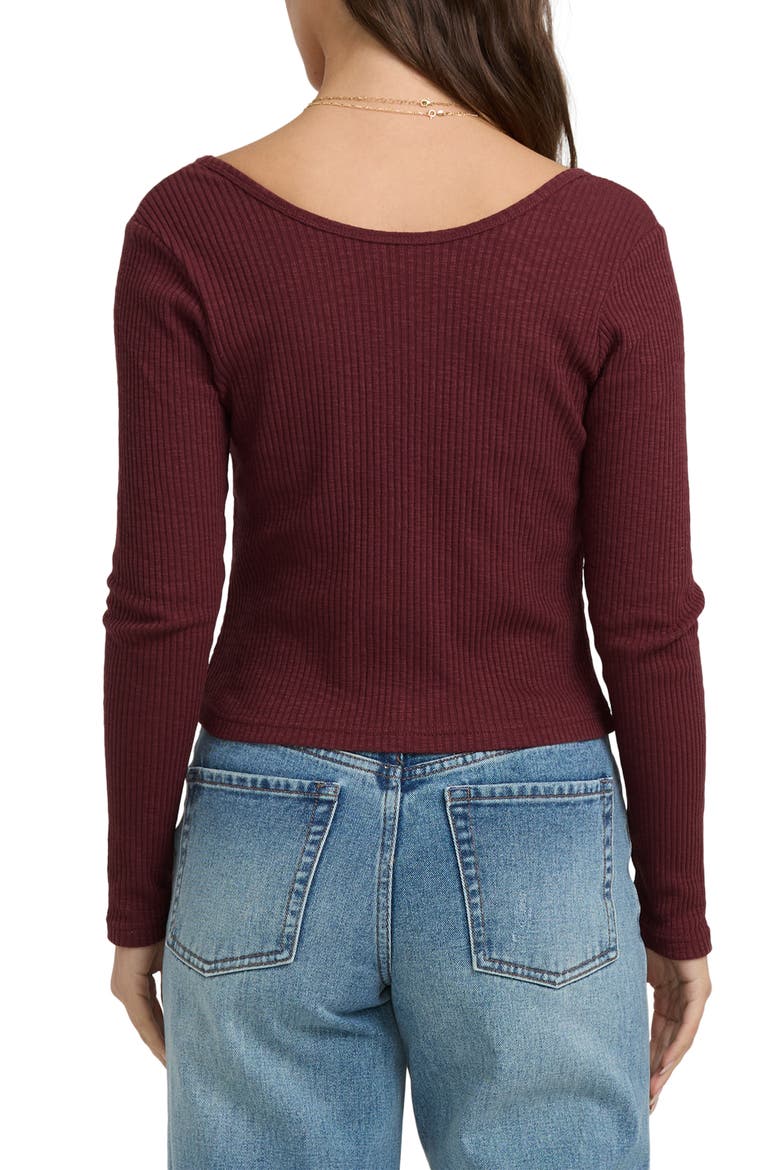 Fever Reversible Twist Detail Knit Top, Alternate, color, PINKIE