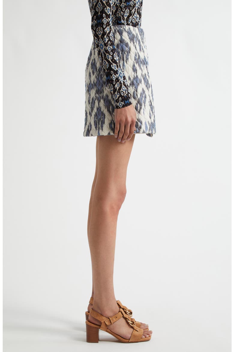 Zina Quilted Wrap Miniskirt, Alternate, color, CELESTE