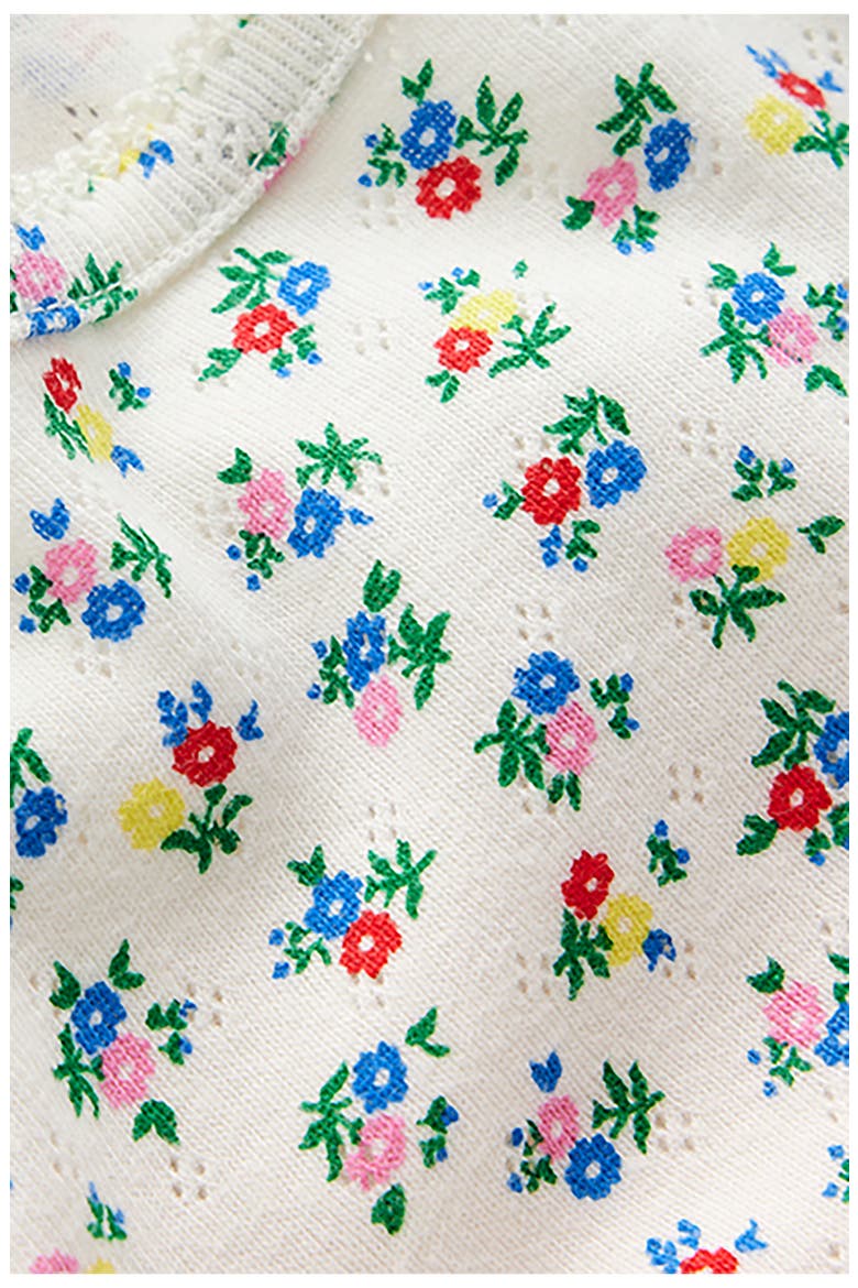 Kids' Floral Pointelle T-Shirt, Alternate, color, SOFT IVORY DITSY