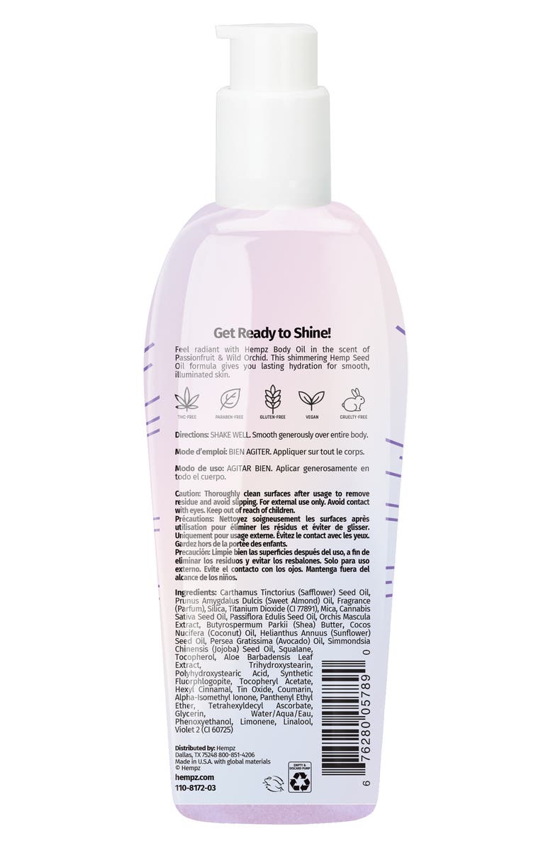 HEMPZ Star Dust Body Oil, Alternate, color,