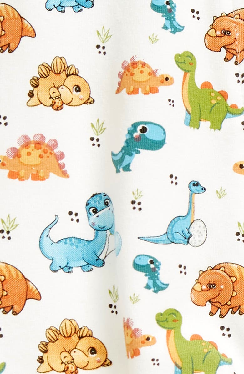 Norani Baby Dinos Stretch Organic Cotton Footie, Alternate, color, 