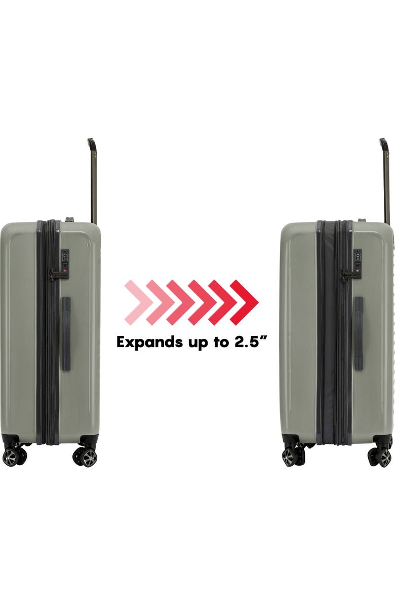 Spyder Rails 29 Inch Expandable Hardside Upright Suitcase, Alternate, color, Moss Gray