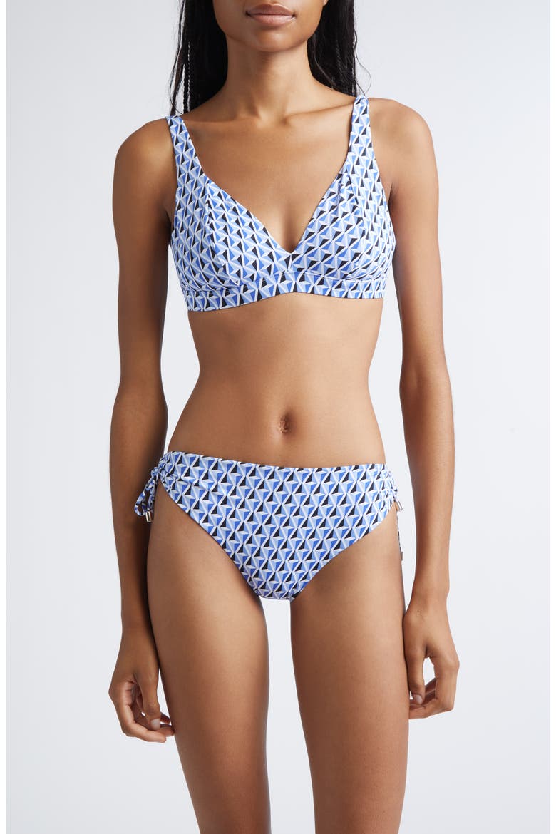 Sibilla Beachwear Ruched Bikini Bottoms, Alternate, color, CORNFLOWER BLUE