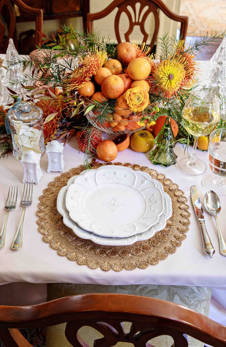 Juliska Jardins du Monde Dinner Plate, Alternate, color, White