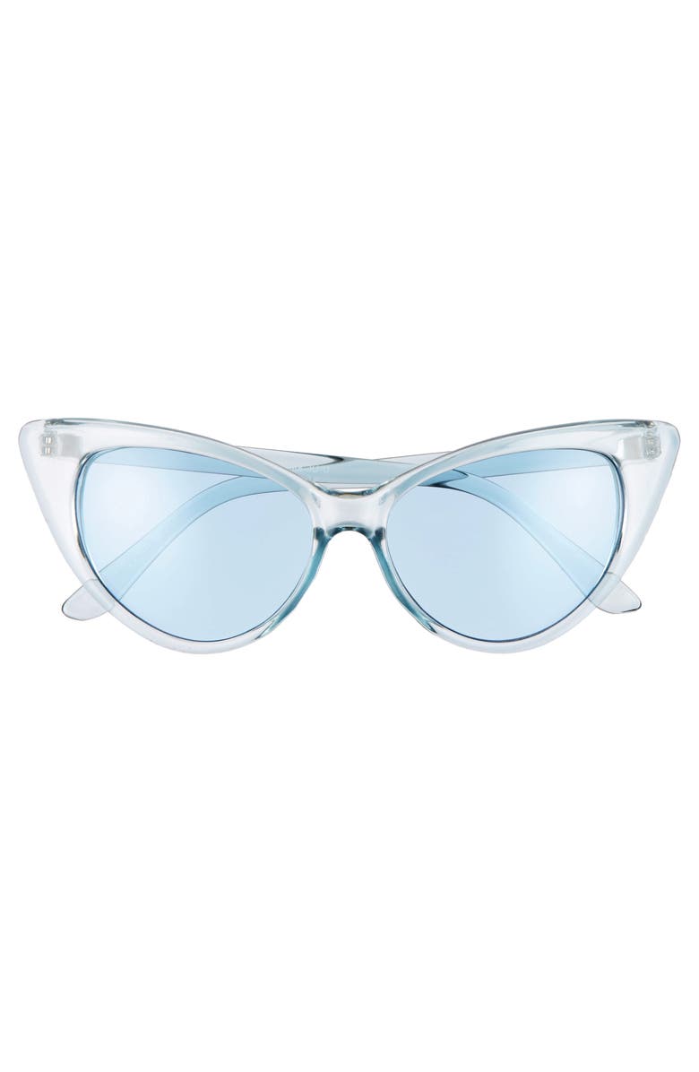 Glance Eyewear 55mm Transparent Pastel Cat Eye Sunglasses, Alternate, color, 