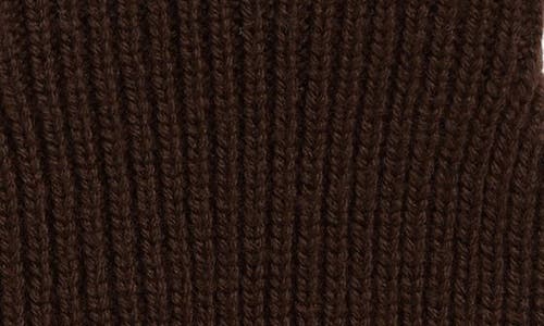 Moncler Virgin Wool Gloves In Brown