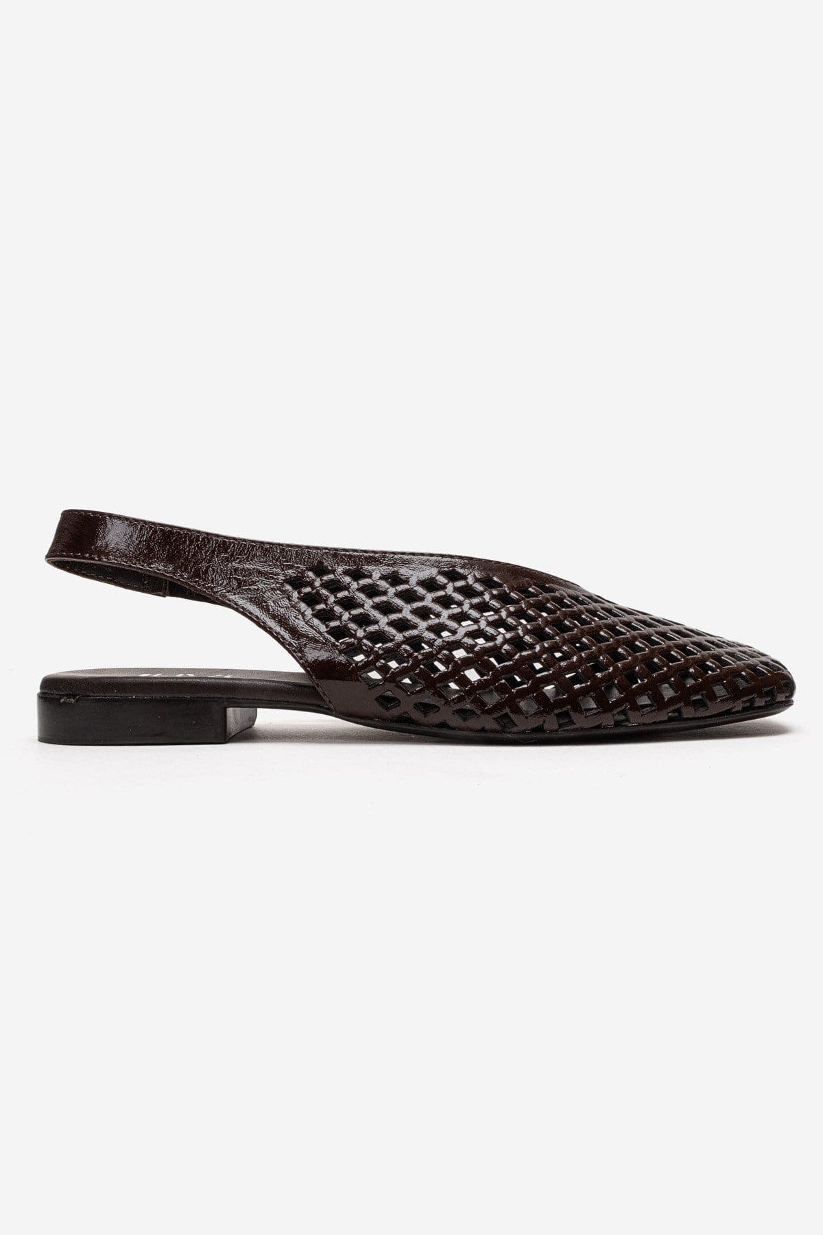 Delizia Leather Slingback Shoe, Alternate, color, Brown