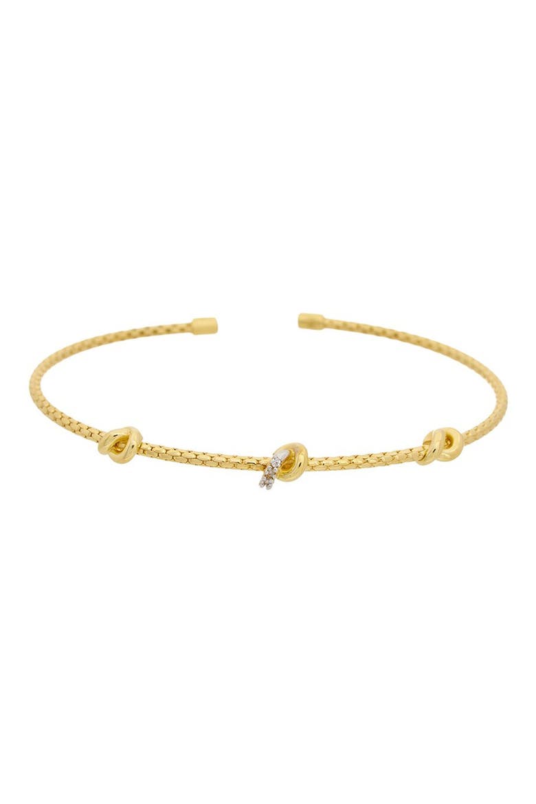 Diamond Knot Mesh Cuff Bangle, Main, color, YELLOW