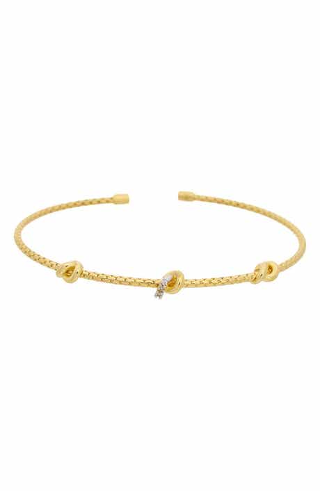 Diamond Knot Mesh Cuff Bangle