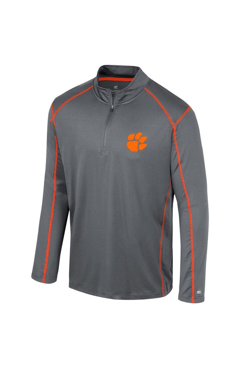 COLOSSEUM Men's Colosseum Black Clemson Tigers Cameron Quarter-Zip Windshirt, Alternate, color, 