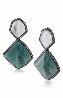 JARDIN Geometric Crystal Drop Earrings