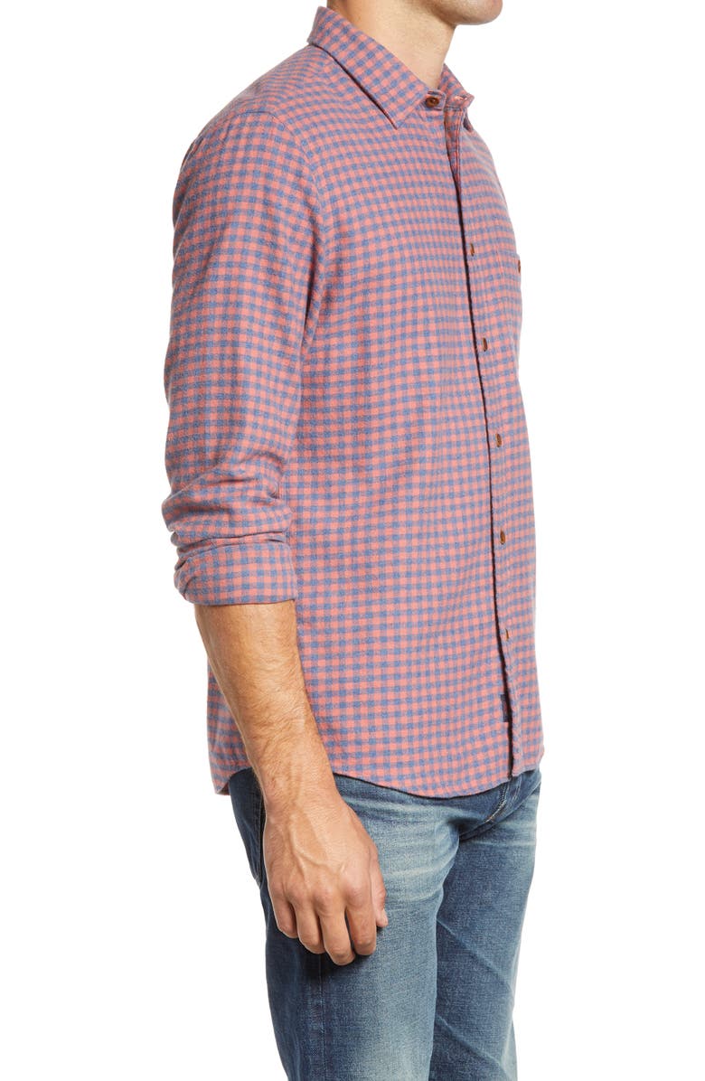 Faherty Stretch Seaview Check Flannel Button-Up Shirt, Alternate, color, 