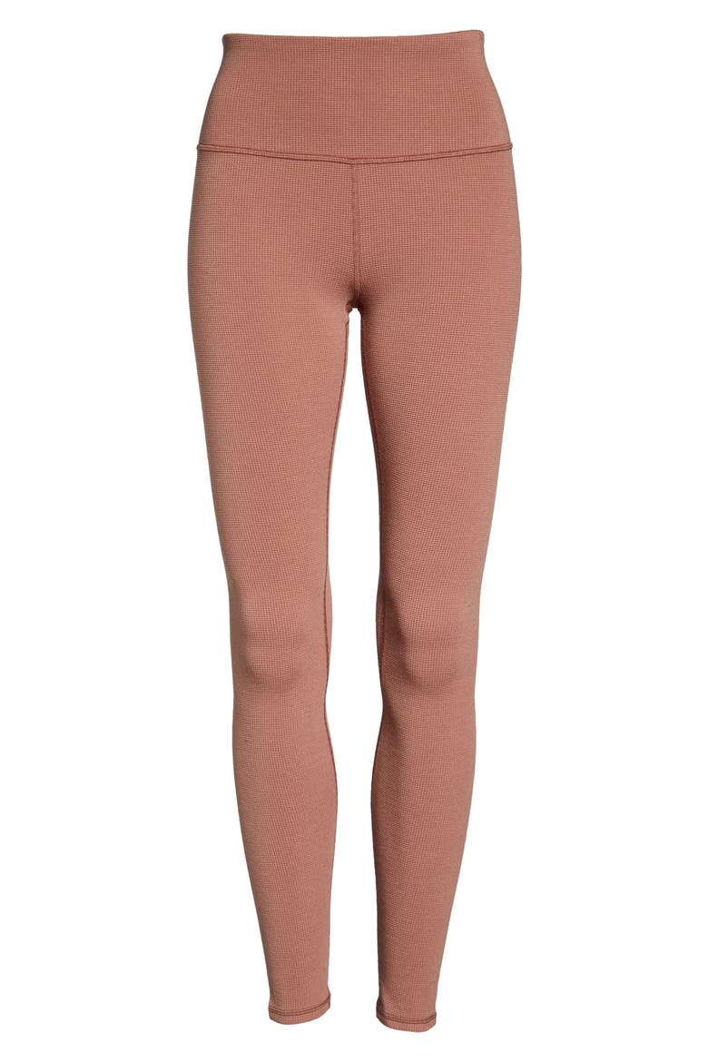 High Waist Pure Thermal Leggings, Alternate, color, CHESTNUT