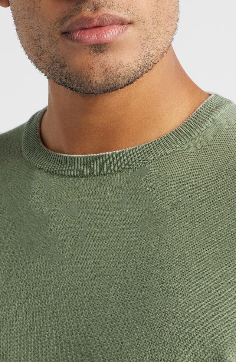 Jack Victor Grassi Crewneck Cotton & Cashmere Sweater, Alternate, color, Sage