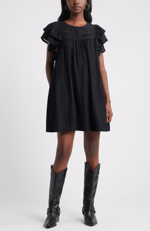 Double Ruffle Shift Dress