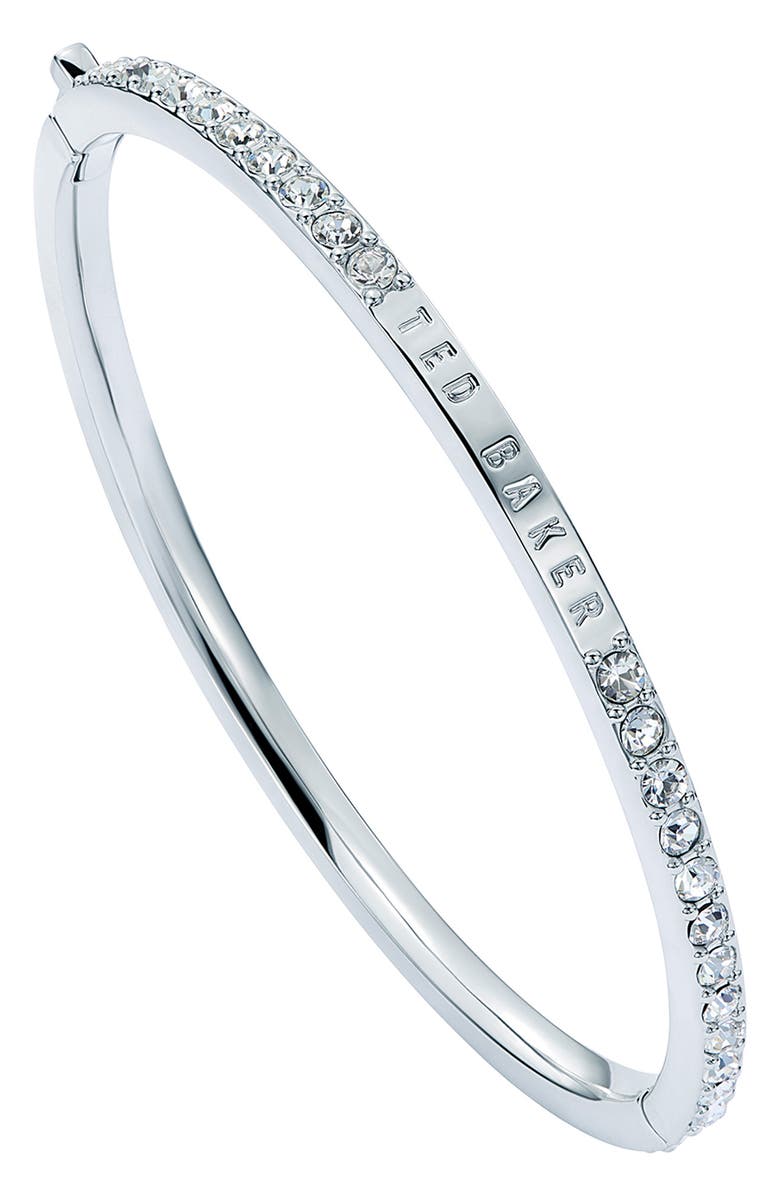 Ted Baker Claudia Narrow Crystal Hinge Bracelet, Alternate, color, Silver Tone / Clear Crystal