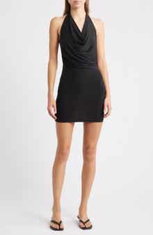 The Soleil Open Back Halter Minidress