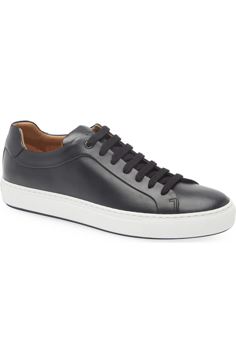 BOSS Mirage Lace-Up Leather Sneaker, Main, color, Black
